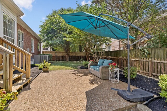201 Hideaway Trl, Franklin, TN 37069 - fenced backyard with a patio area and an outdoor hangout area