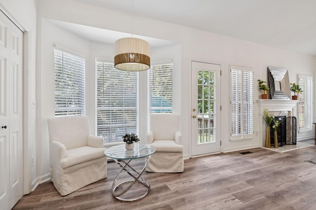 201 Hideaway Trl, Franklin, TN 37069 - living area featuring wood finished floors and a fireplace