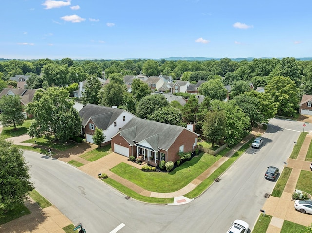201 Hideaway Trl, Franklin, TN 37069 - aerial perspective of suburban area