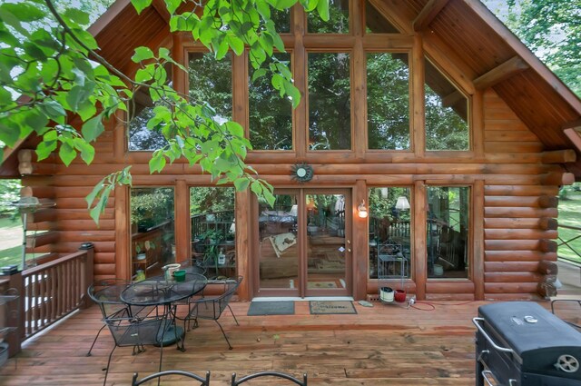 20151 Ben Fly Rd, Lyles, TN 37098 - wooden terrace featuring french doors