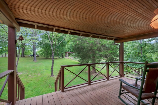 20151 Ben Fly Rd, Lyles, TN 37098 - deck with a yard