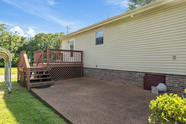 4628 Dugger Rd, Culleoka, TN 38451 - view of patio / terrace with a wooden deck