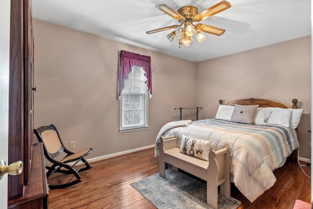 4628 Dugger Rd, Culleoka, TN 38451 - bedroom featuring wood finished floors, a ceiling fan, and a textured ceiling