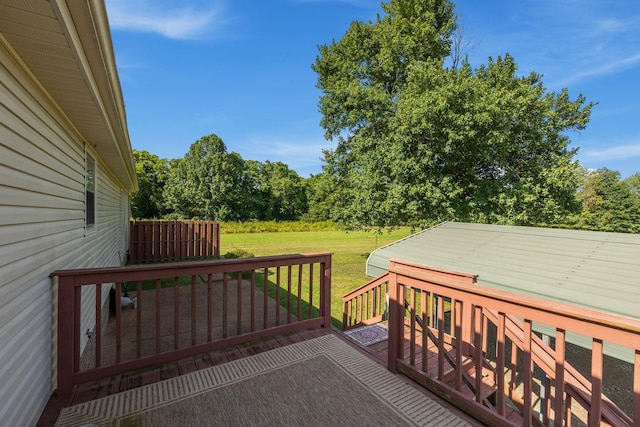 4628 Dugger Rd, Culleoka, TN 38451 - deck featuring a yard