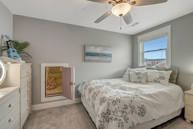 607 Beamon Dr, Franklin, TN 37064 - bedroom featuring light carpet and a ceiling fan