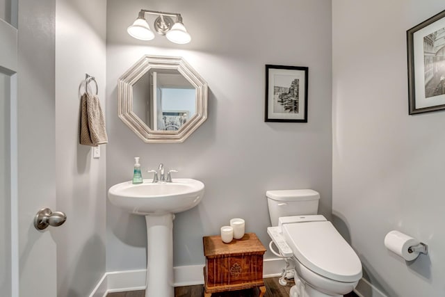 607 Beamon Dr, Franklin, TN 37064 - bathroom with toilet and wood finished floors