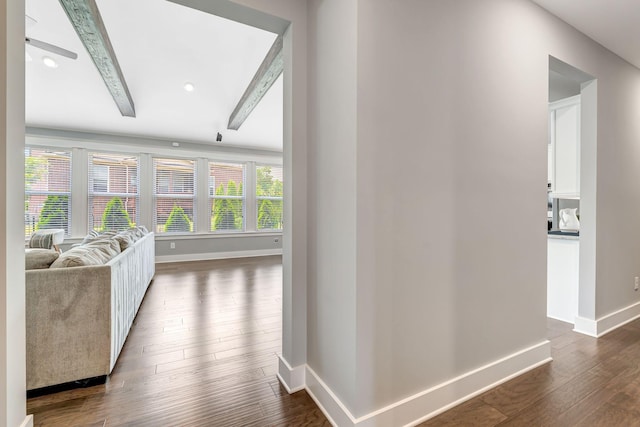 607 Beamon Dr, Franklin, TN 37064 - corridor with baseboards and dark wood-type flooring