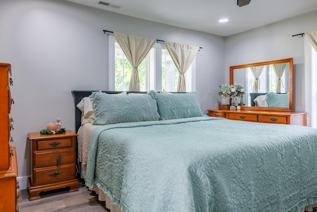 7365 Coldwater Rd, Fairview, TN 37062 - bedroom featuring wood finished floors, recessed lighting, and a ceiling fan