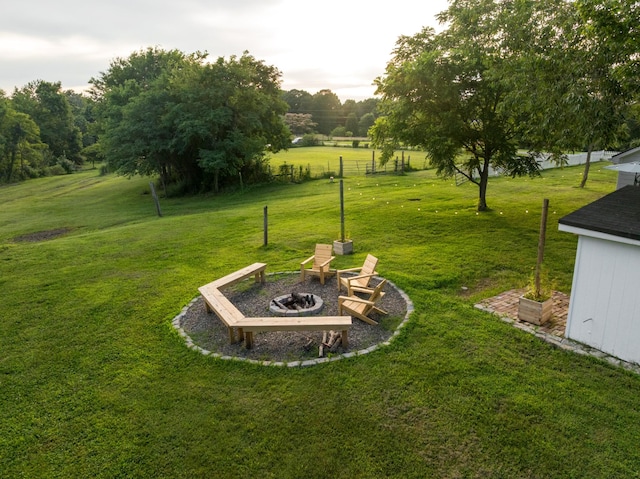 7365 Coldwater Rd, Fairview, TN 37062 - view of yard with an outdoor fire pit