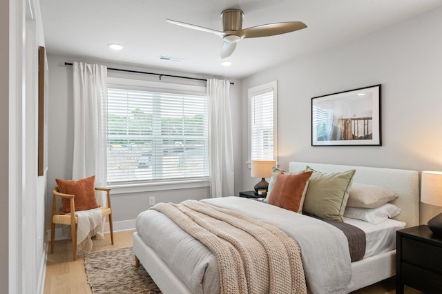 700 N Dupont Ave Unit 207, Madison, TN 37115 - bedroom with wood finished floors, recessed lighting, and ceiling fan
