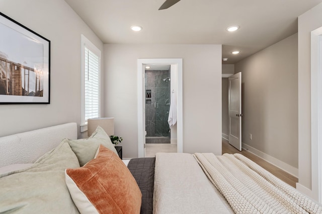 700 N Dupont Ave Unit 207, Madison, TN 37115 - bedroom featuring wood finished floors, recessed lighting, and connected bathroom