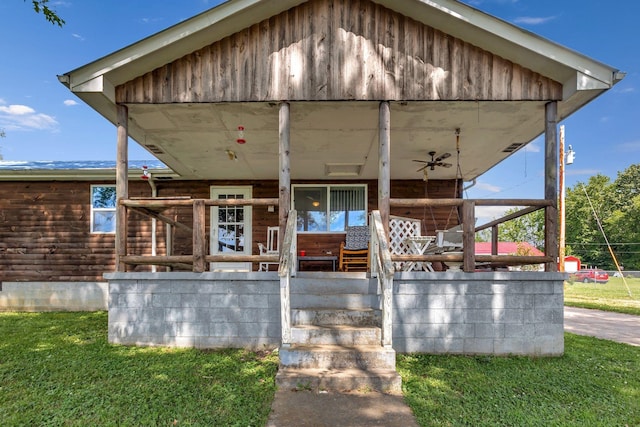 111 School St, Cumberland Furnace, TN 37051 - view of front of house with a porch and a ceiling fan