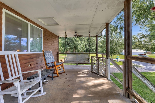 111 School St, Cumberland Furnace, TN 37051 - covered porch with ceiling fan