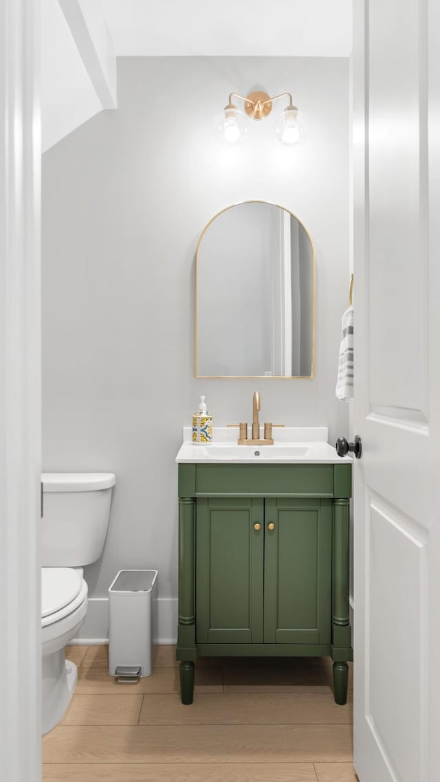 2618 Buckner Ln, Thompsons Station, TN 37179 - half bathroom with vanity and wood finished floors