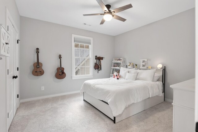 2618 Buckner Ln, Thompsons Station, TN 37179 - bedroom with light carpet and a ceiling fan