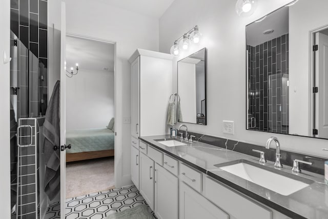 2618 Buckner Ln, Thompsons Station, TN 37179 - ensuite bathroom with double vanity and tiled shower