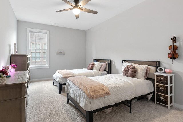 2618 Buckner Ln, Thompsons Station, TN 37179 - bedroom with light colored carpet and ceiling fan