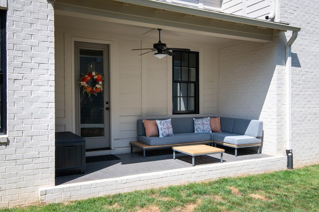 2618 Buckner Ln, Thompsons Station, TN 37179 - view of patio / terrace featuring a ceiling fan and an outdoor living space