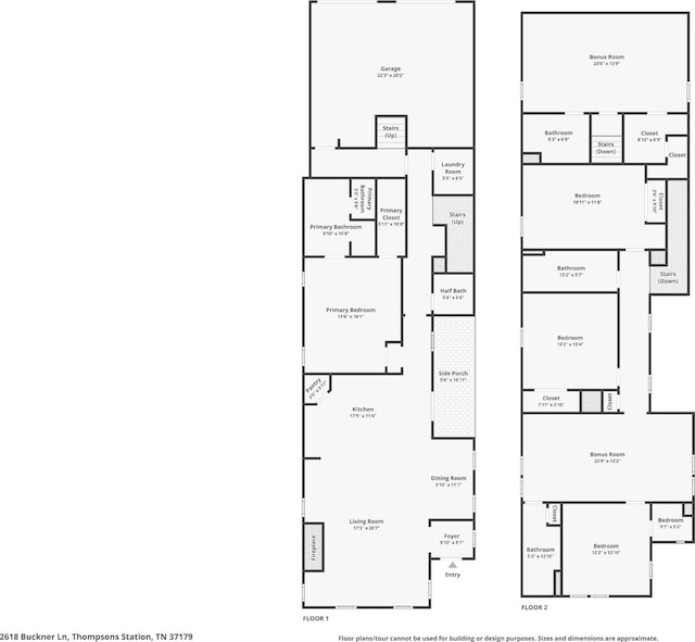 2618 Buckner Ln, Thompsons Station, TN 37179 - view of property floor plan