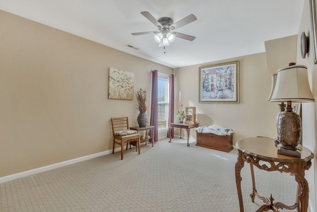 973 Rip Steele Rd, Columbia, TN 38401 - living area with carpet floors and ceiling fan