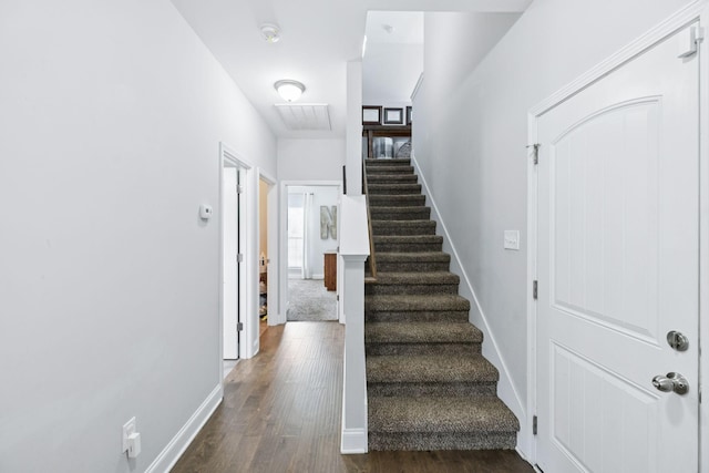2426 Telford Ln, Murfreesboro, TN 37128 - stairway with wood finished floors and baseboards