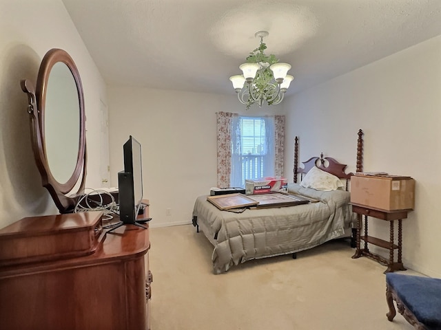 3525 Chandler Cove Way, Antioch, TN 37013 - carpeted bedroom featuring a chandelier and baseboards