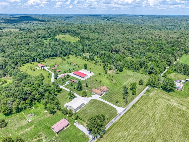 125 Clarence Lee Rd, Lancing, TN 37770 - aerial overview of property's location with a heavily wooded area