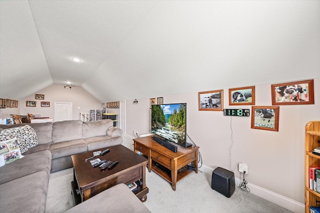125 Clarence Lee Rd, Lancing, TN 37770 - living room with light carpet and lofted ceiling