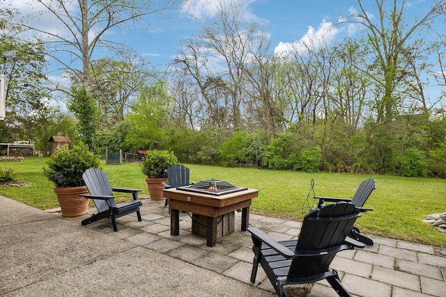 6002 Temple Rd, Nashville, TN 37221 - view of patio / terrace with an outdoor fire pit