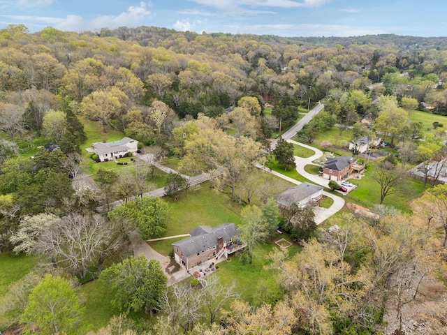 6002 Temple Rd, Nashville, TN 37221 - aerial view of property and surrounding area featuring a heavily wooded area