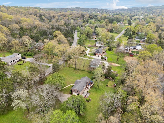 6002 Temple Rd, Nashville, TN 37221 - aerial overview of property's location featuring a heavily wooded area