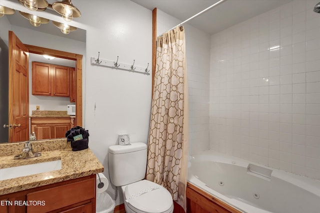 849 Golf View Blvd, Pigeon Forge, TN 37863 - bathroom with vanity and a combined bath / shower with jetted tub