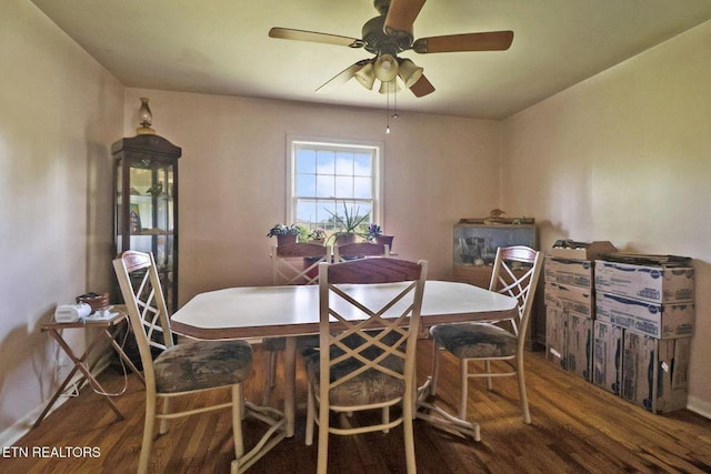 110 Clark Ave, Jamestown, TN 38556 - dining space with wood finished floors and a ceiling fan