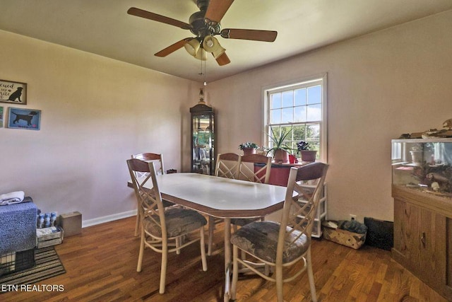 110 Clark Ave, Jamestown, TN 38556 - dining space with wood finished floors and ceiling fan