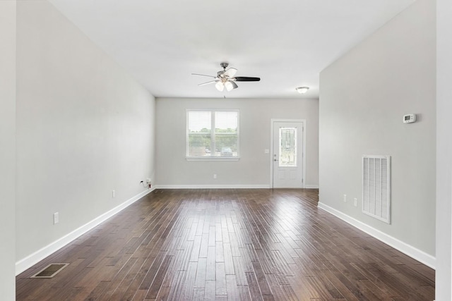 708 Ellie Dr, Madison, TN 37115 - spare room featuring a ceiling fan and dark wood-type flooring