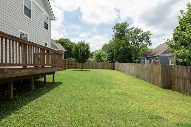 708 Ellie Dr, Madison, TN 37115 - fenced backyard featuring a wooden deck