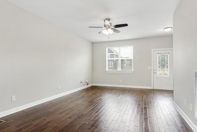 708 Ellie Dr, Madison, TN 37115 - empty room with a ceiling fan and dark wood-style floors