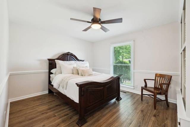 223 Kennett Rd, Old Hickory, TN 37138 - bedroom featuring dark wood-style flooring and ceiling fan