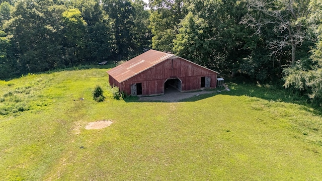 1539 Old Florence Rd, Lawrenceburg, TN 38464 - aerial view of property and surrounding area featuring a heavily wooded area