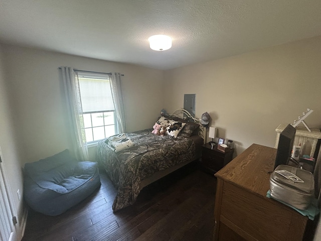 49 Rebecca Ln W, Estill Springs, TN 37330 - bedroom featuring dark wood-style floors, electric panel, and a textured ceiling