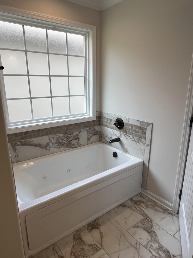 1775 Oak Forest Dr, Clarksville, TN 37043 - full bath featuring marble finish floors and a whirlpool tub
