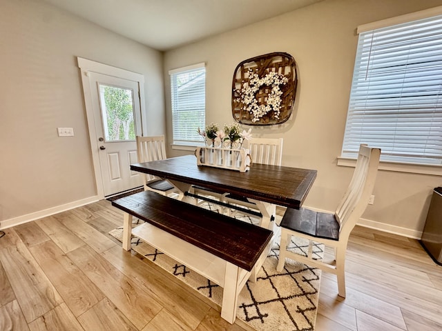 1229 Inverness Pass, Lebanon, TN 37087 - dining area with light wood-style flooring and baseboards