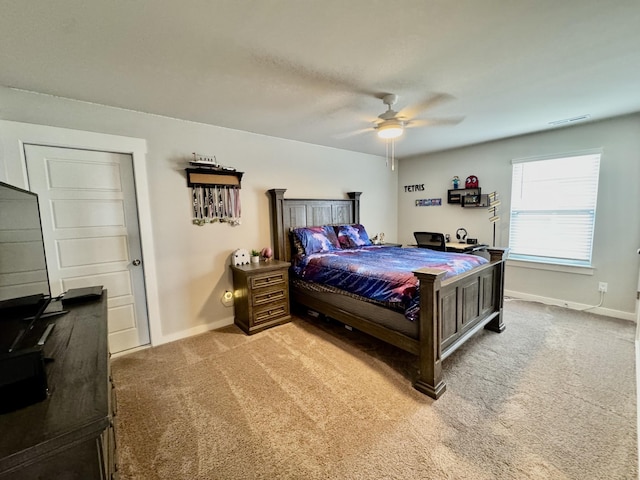 1229 Inverness Pass, Lebanon, TN 37087 - bedroom featuring light colored carpet and ceiling fan
