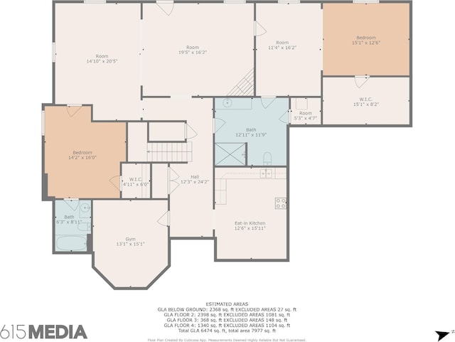 8217 W Chase Ct, Nashville, TN 37221 - view of room layout