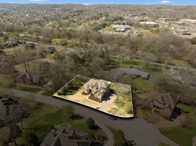 8217 W Chase Ct, Nashville, TN 37221 - view of property location with property parcel outlined and nearby suburban area
