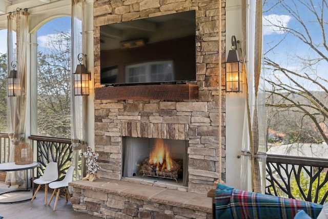 8217 W Chase Ct, Nashville, TN 37221 - detailed view of a fireplace and stone siding