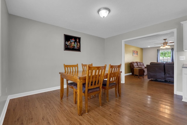939 Wing Tip Cir, Hopkinsville, KY 42240 - dining room featuring wood finished floors and ceiling fan