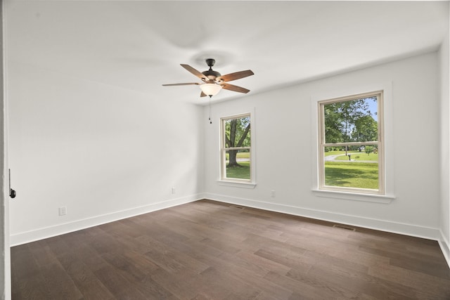 5670 Lakeview Rd, Springfield, TN 37172 - spare room featuring ceiling fan and dark wood-style floors