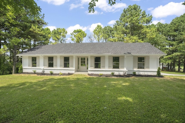 5670 Lakeview Rd, Springfield, TN 37172 - single story home with a front lawn, a shingled roof, covered porch, and brick siding