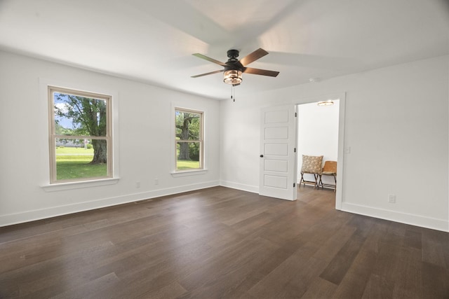 5670 Lakeview Rd, Springfield, TN 37172 - spare room with a ceiling fan and dark wood-type flooring